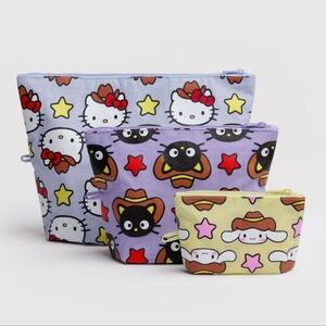 *NWT* BAGGU X HELLO KITTY & FRIENDS Western Go Pouch Set